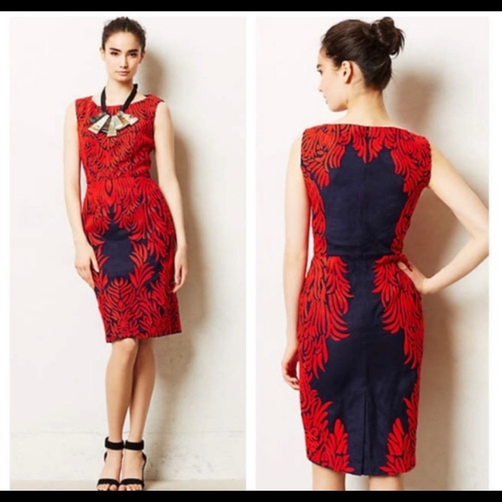Pankaj & Nidhi Spice Tree Red Dress Size 2 NEW